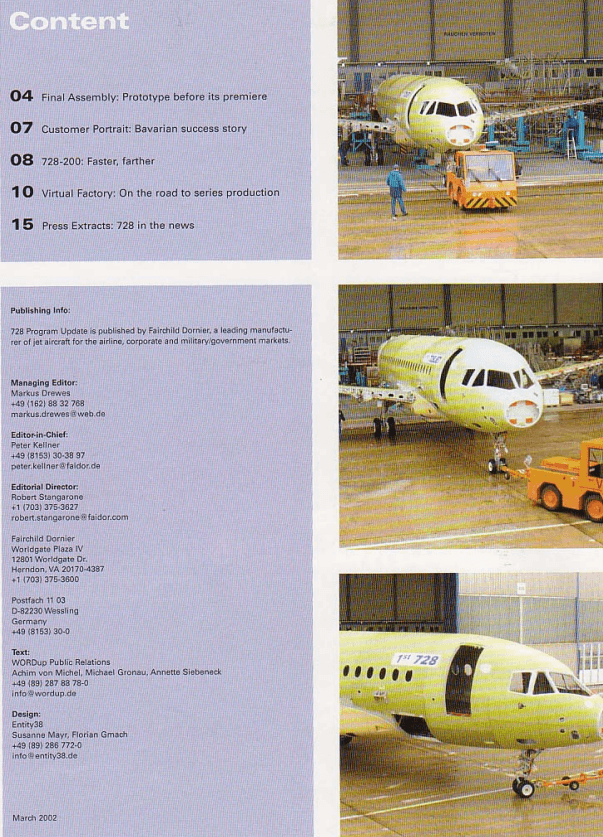 Fairchild Dornier Kundenmagazin Seite 4