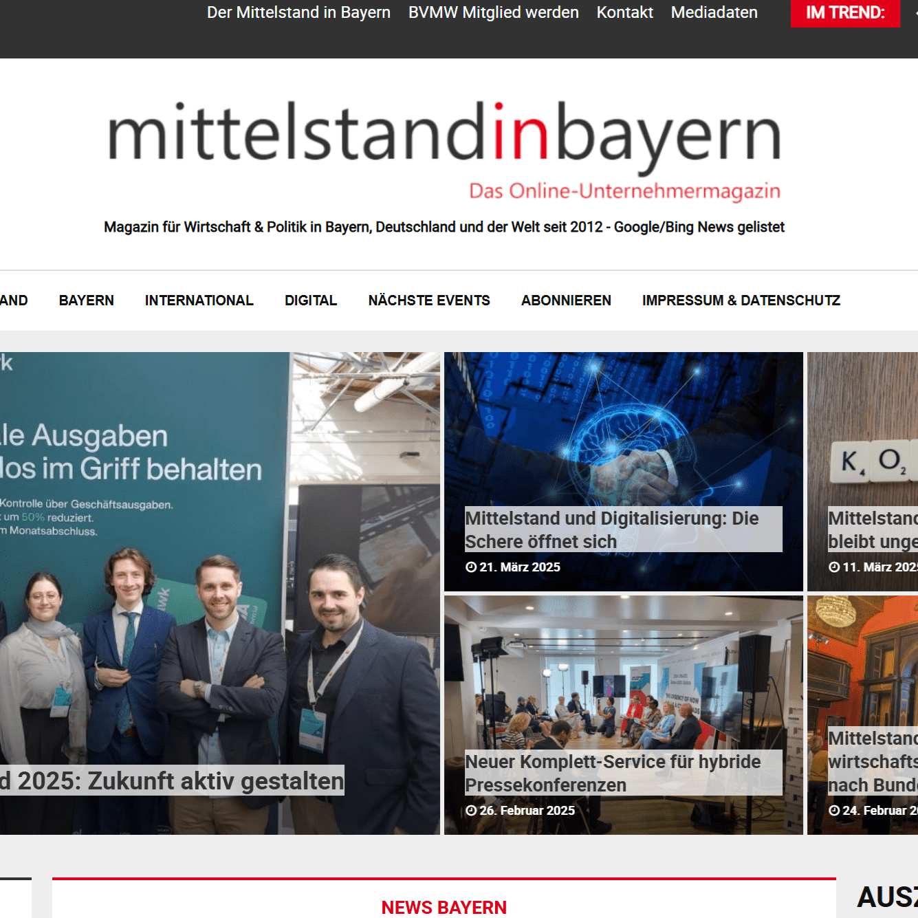 Mittelstand in Bayern Redaktion