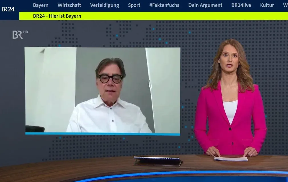 Achim von Michel in der Live-Schalte zur BR Rundschau